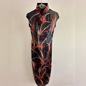 Vintage custom made Chinese silk qipao dress